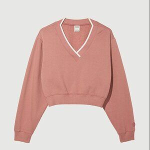 Women's PINK Premium Fleece V-Neck Pullover, X-Large, Soft Begonia (pink), NWT